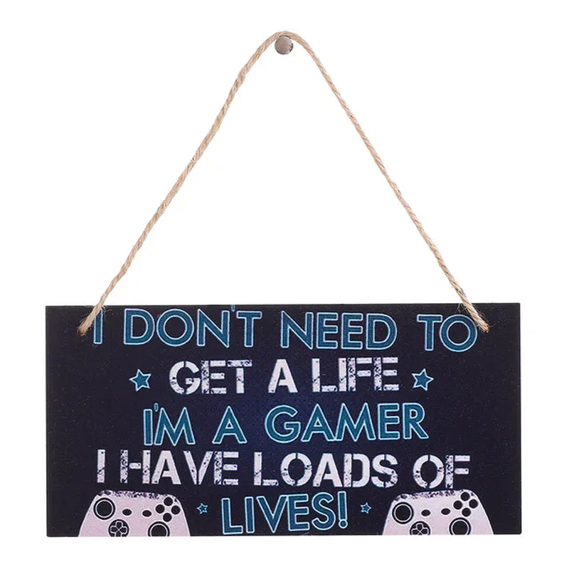 1PC Novelty Gaming Room Sign Wood Plaque "Do Not Disturb""I'M Gamer" Hanging Pendant Game Ornaments Door Wall Decor Funny Gifts