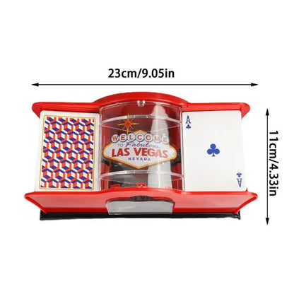 HOT Manual Card Shuffler Poker Shuffle Machine for Cards 2 Decks of Card Holder Easy Hand Cranked System Casino Card Shuffler
