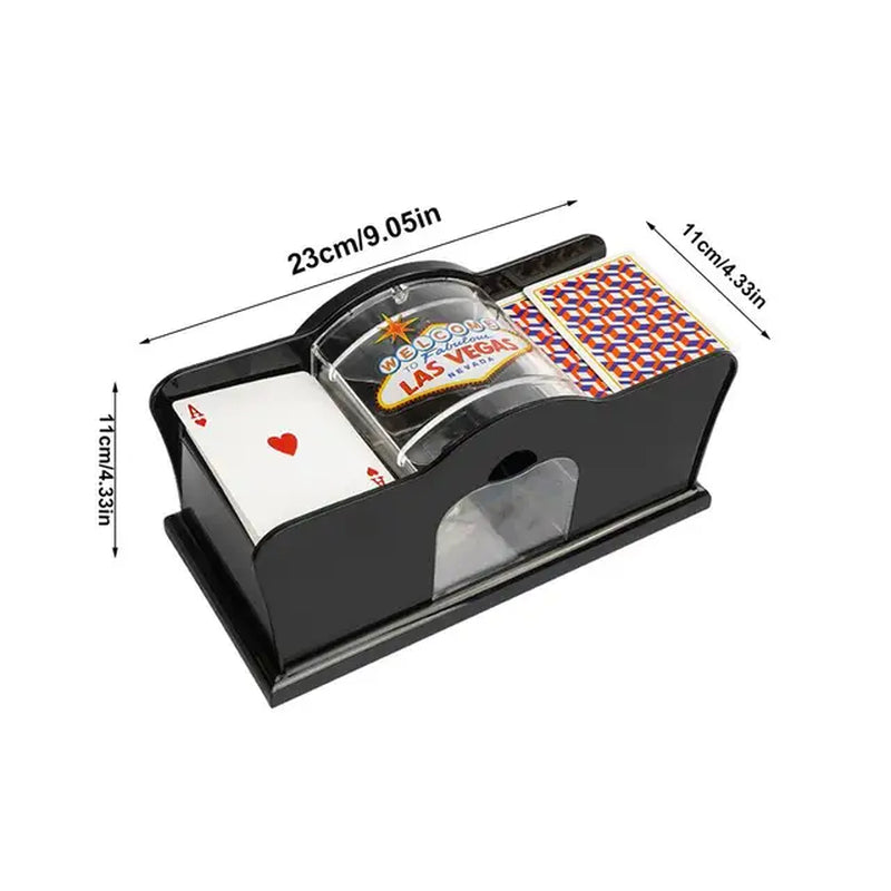 HOT Manual Card Shuffler Poker Shuffle Machine for Cards 2 Decks of Card Holder Easy Hand Cranked System Casino Card Shuffler