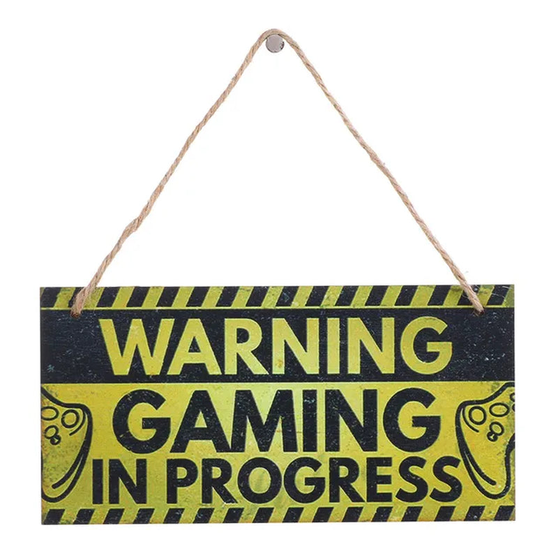 1PC Novelty Gaming Room Sign Wood Plaque "Do Not Disturb""I'M Gamer" Hanging Pendant Game Ornaments Door Wall Decor Funny Gifts